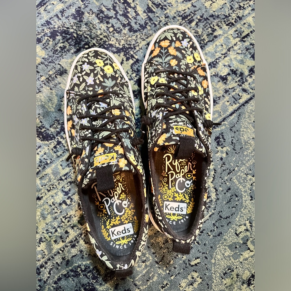 Practically new! Keds Rifle Paper Lottie Kickback Slip-on